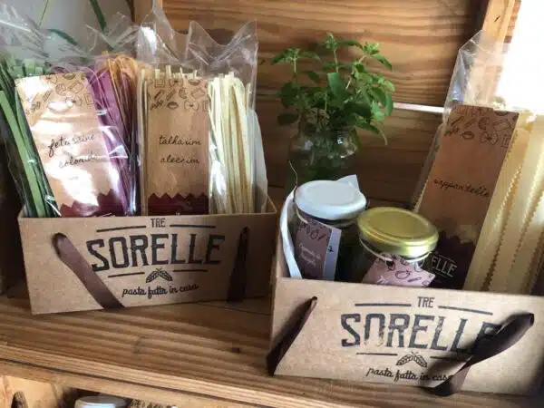 Produtos da Tre Sorelle - Massas artesanais