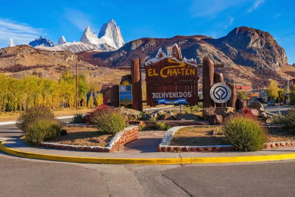 Entrada de El Chaltén na Argentina