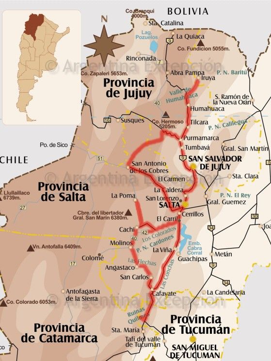 Salta e Jujuy Mapa